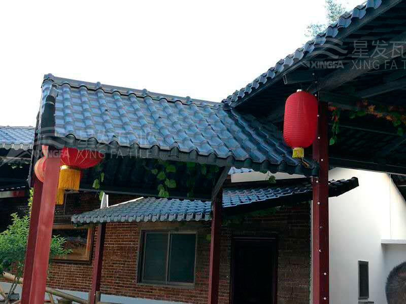 園林建筑搭建樹(shù)脂瓦涼亭，將景觀與藝術(shù)融合，別具一格！